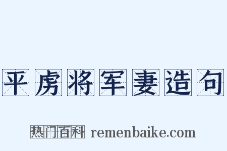 平虏将军妻造句是什么意思的图片